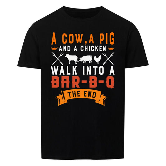 Cow and Pig Grill T-Shirt -T-ShirtBull