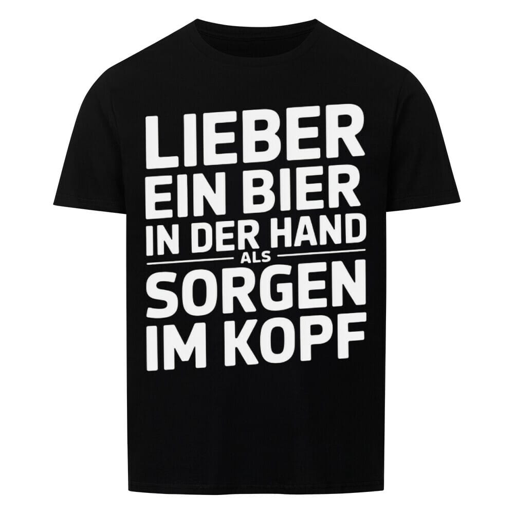 Bier in der Hand T-Shirt -T-ShirtBull
