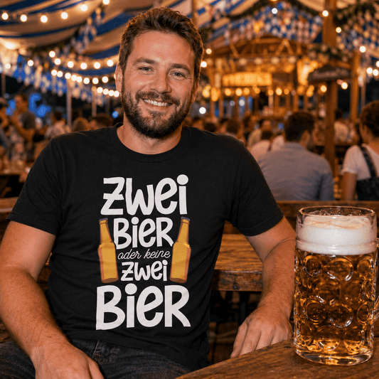 Zwei Bier T-Shirt -T-ShirtBull