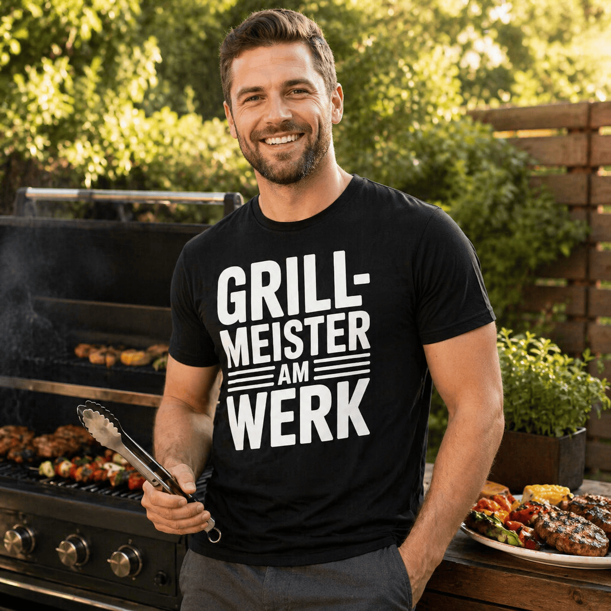 Am Werk Grill T-Shirt -T-ShirtBull