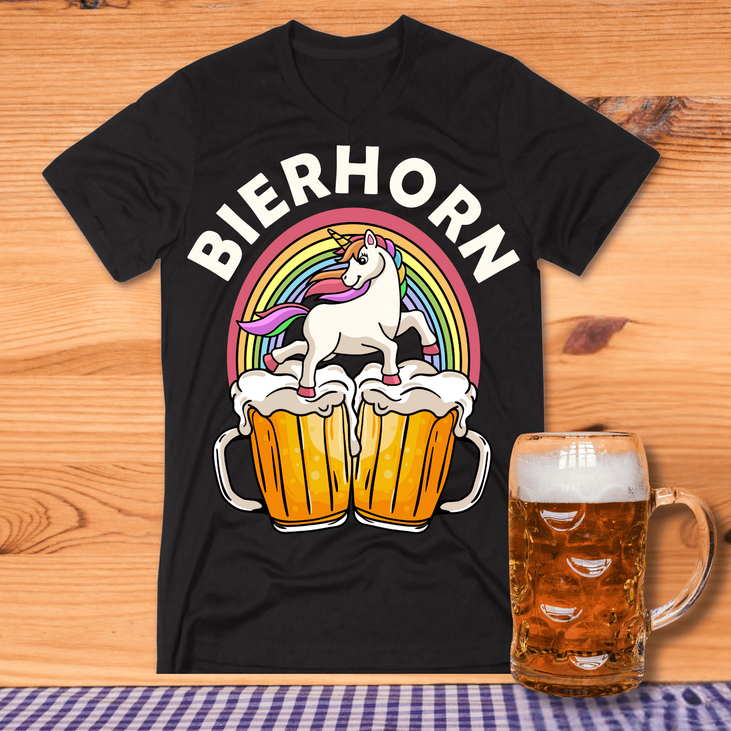 Bierhorn Bier T-Shirt - T-ShirtBull