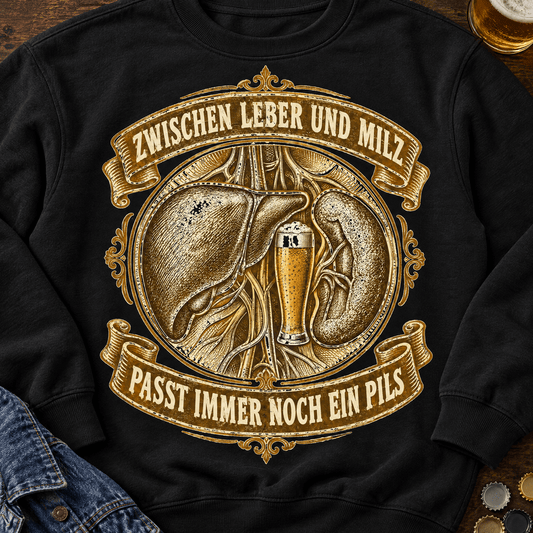 Zwischen Leber und Milz Sweatshirt -T-ShirtBull