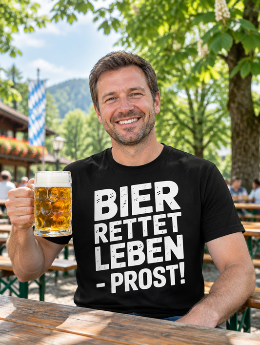 Bier Rettet T-Shirt - Lifestyle - T-ShirtBull