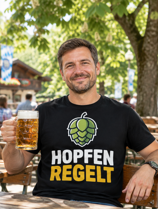 Hopfen Regelt Bier T-Shirt - Lifestyle - T-ShirtBull