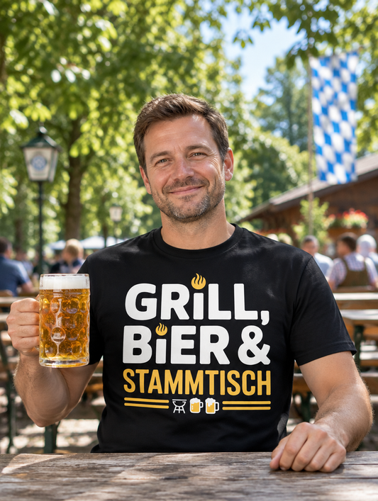 Stammtisch Bier T-Shirt - Lifestyle - T-ShirtBull