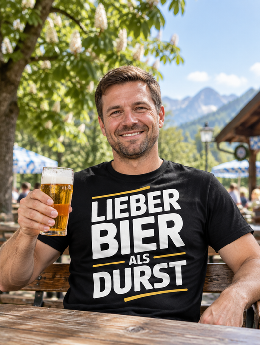 Lieber Bier Retro T-Shirt - Lifestyle - T-ShirtBull