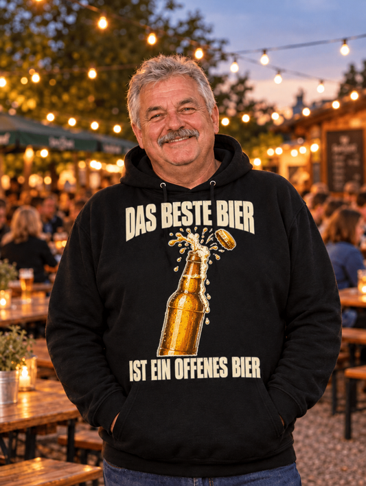 Das beste Bier ist ein offenes Bier Hoodie - Lifestyle - T-ShirtBull