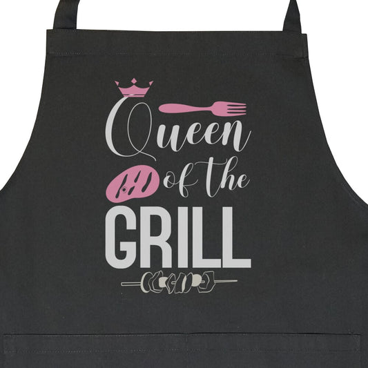 Grillschürze "Queen of the Grill" mit Tasche -T-ShirtBull
