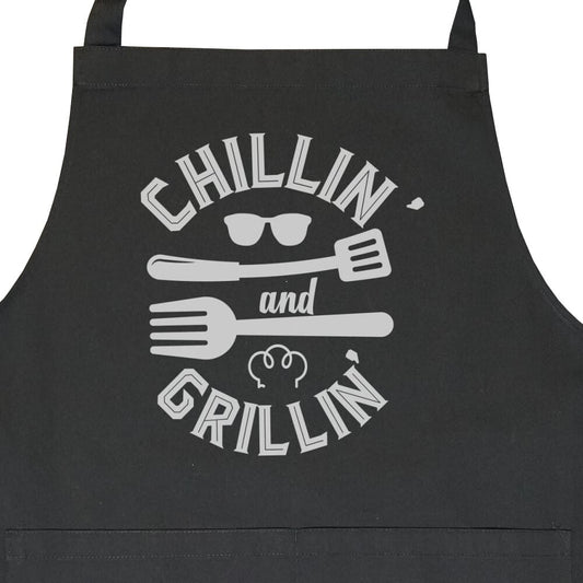 Grillschürze "Chillin" mit Tasche -T-ShirtBull