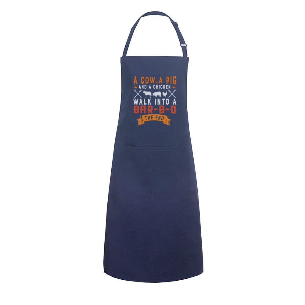 Grillschürze " A Cow A Pig and A Chicken" mit Tasche -T-ShirtBull