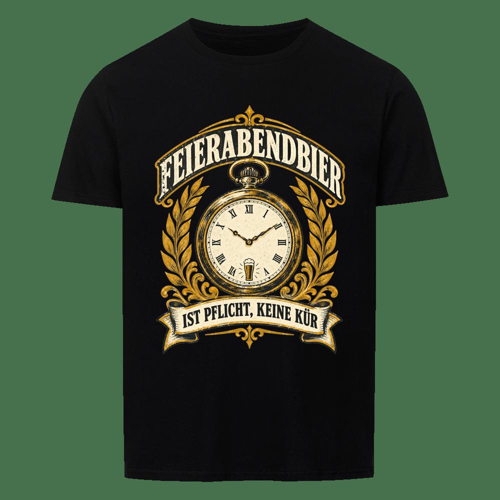 Feierabendbier Pflicht Bier T-Shirt -T-ShirtBull