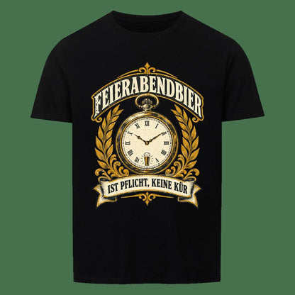 Feierabendbier Pflicht Bier T-Shirt -T-ShirtBull
