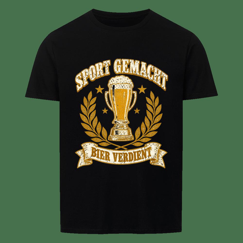 Sport Gemacht Bier Verdient T-Shirt -T-ShirtBull