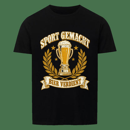 Sport Gemacht Bier Verdient T-Shirt -T-ShirtBull