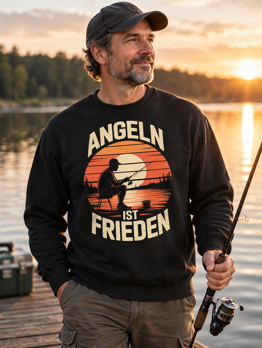 Angeln ist Frieden Sweatshirt Lifestyle