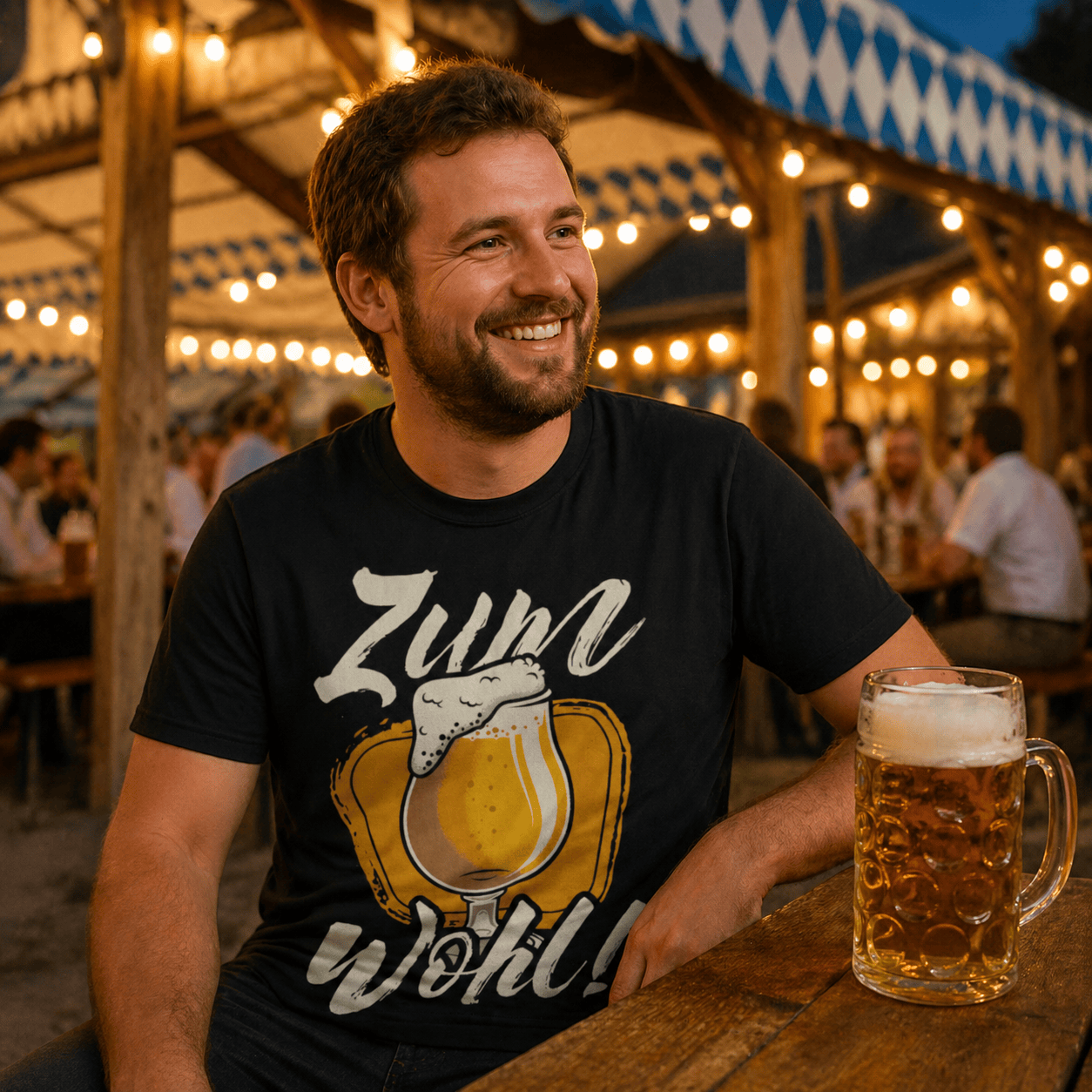 Zum Wohl Bier T-Shirt -T-ShirtBull