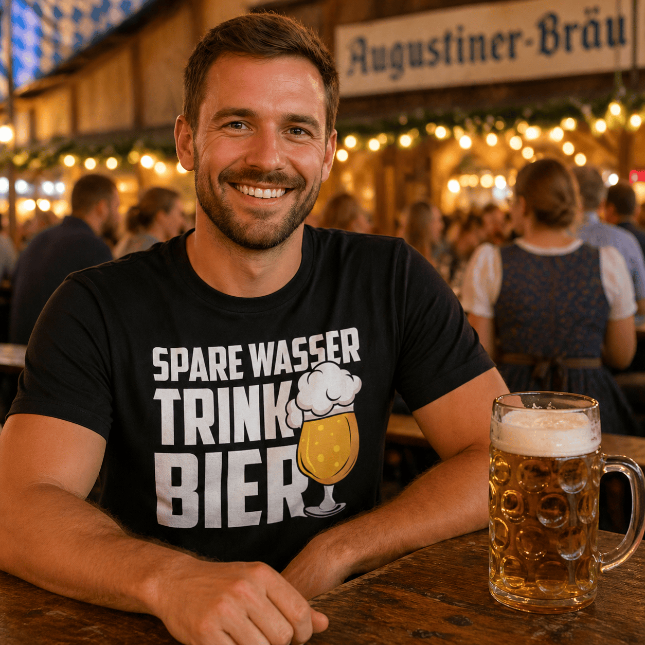 Spare Wasser Bier T-Shirt -T-ShirtBull