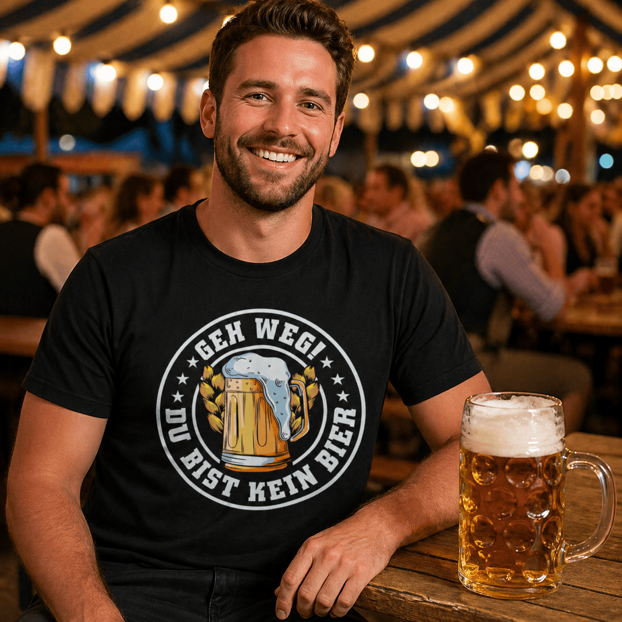 Geh Weg Bier T-Shirt -T-ShirtBull
