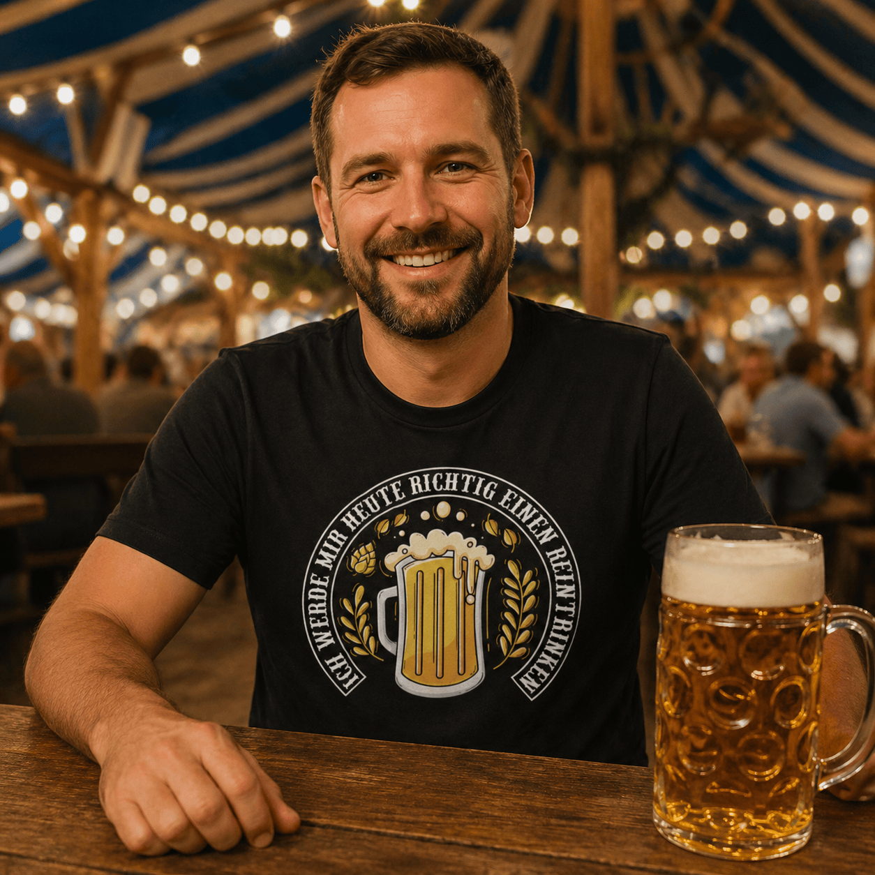 Reintrinken Bier T-Shirt -T-ShirtBull