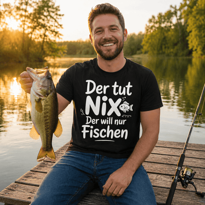 Der tut Nix der will nur Fischen T-Shirt -T-ShirtBull