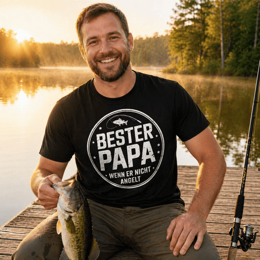Bester Papa wenn er nicht angelt T-Shirt -T-ShirtBull