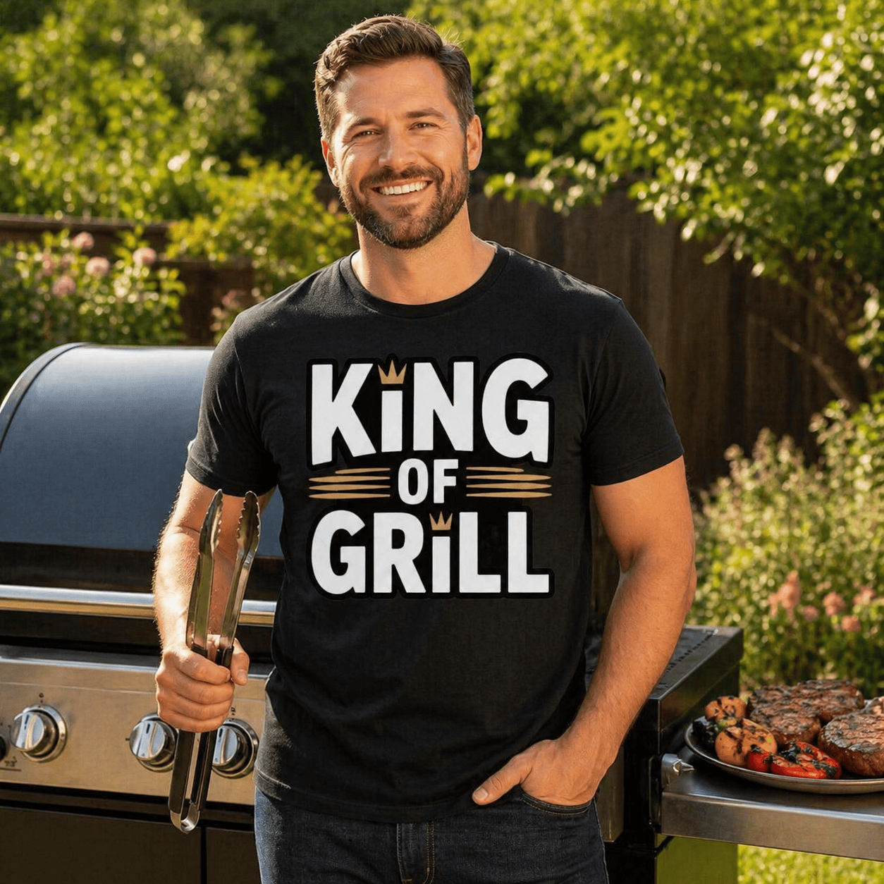 King of Grill T-Shirt -T-ShirtBull
