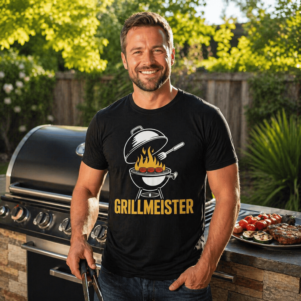Grillmeister Grill T-Shirt -T-ShirtBull