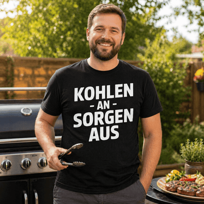Kohlen an Grill T-Shirt -T-ShirtBull