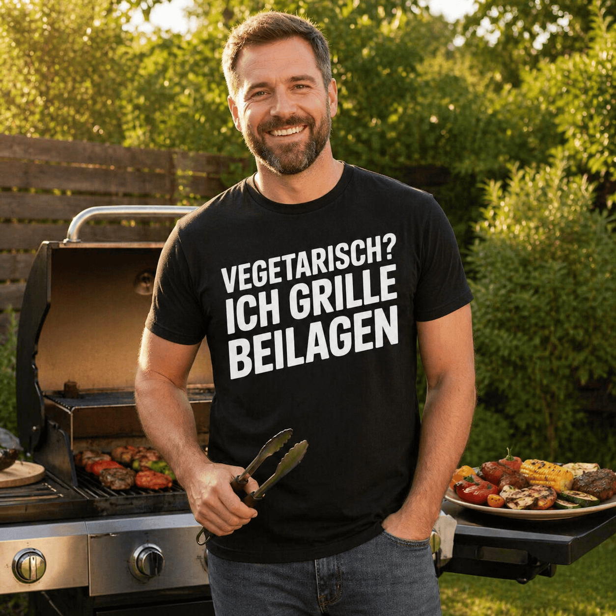 Vegetarisch? Grill T-Shirt -T-ShirtBull