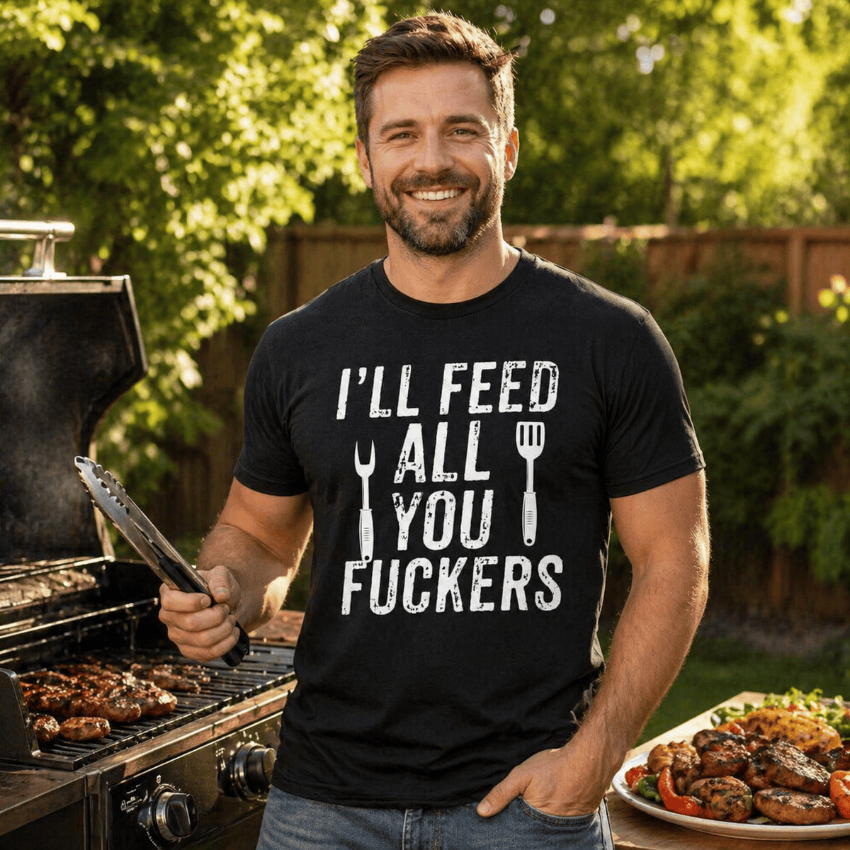 Feed all Grill Shirt -T-ShirtBull