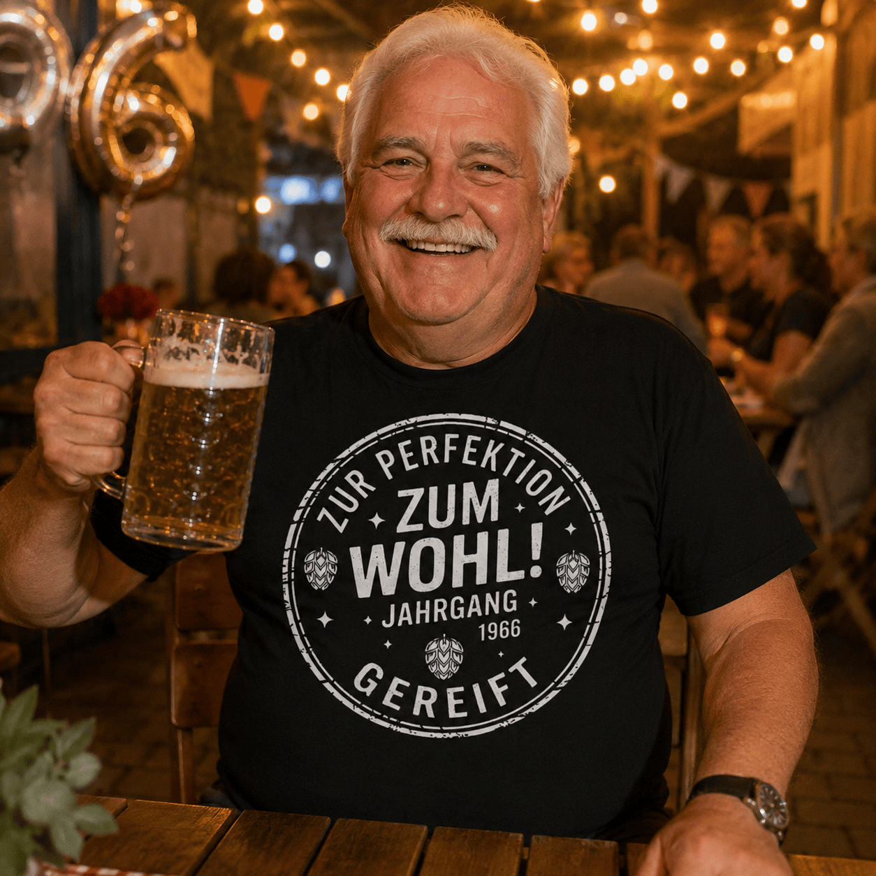 Zum Wohl! Geburtstag T-Shirt — Jahrgang 1966 -T-ShirtBull
