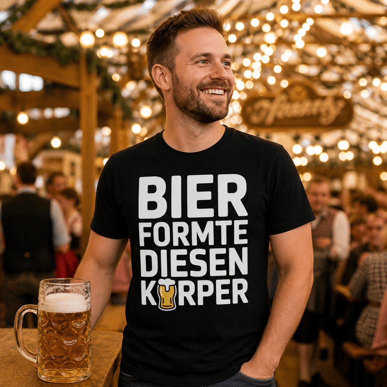 Bier formte T-Shirt -T-ShirtBull