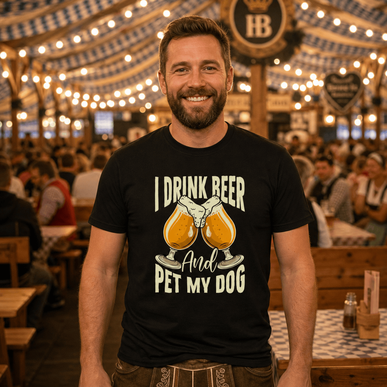 Bier and Dog Bier T-Shirt -T-ShirtBull
