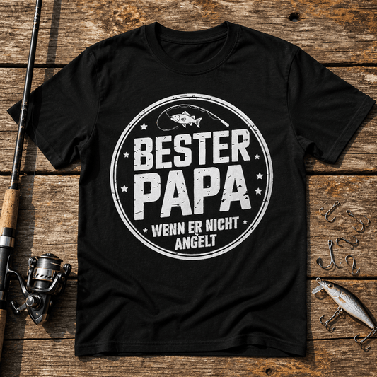 Bester Papa wenn er nicht angelt T-Shirt -T-ShirtBull