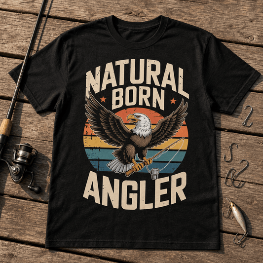 Natural Born Angler T-Shirt -T-ShirtBull