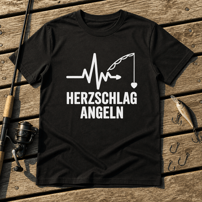 Herzschlag Angeln T-Shirt -T-ShirtBull