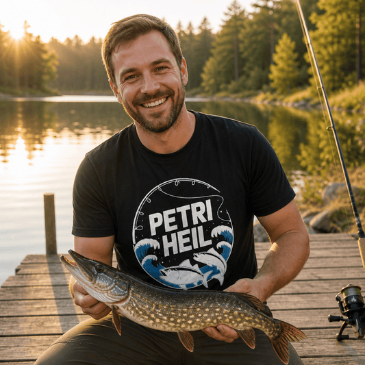 Petri Heil Angler T-Shirt -T-ShirtBull