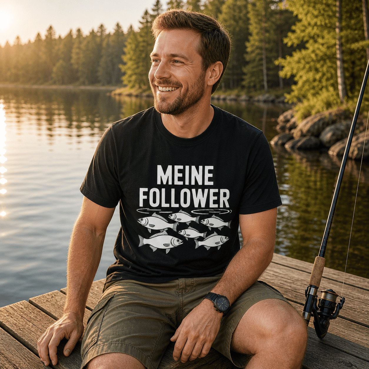 Meine Follower Angeln T-Shirt -T-ShirtBull