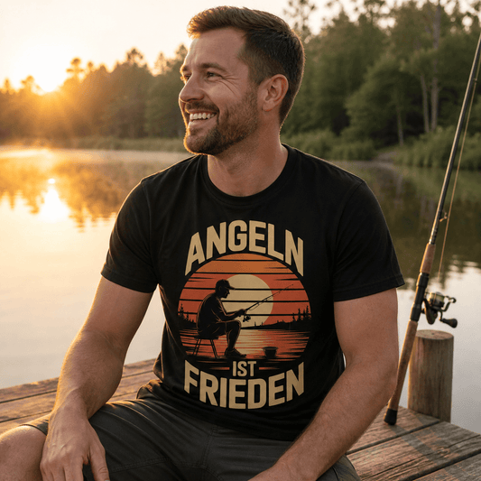 Angeln ist frieden Angel T-Shirt -T-ShirtBull