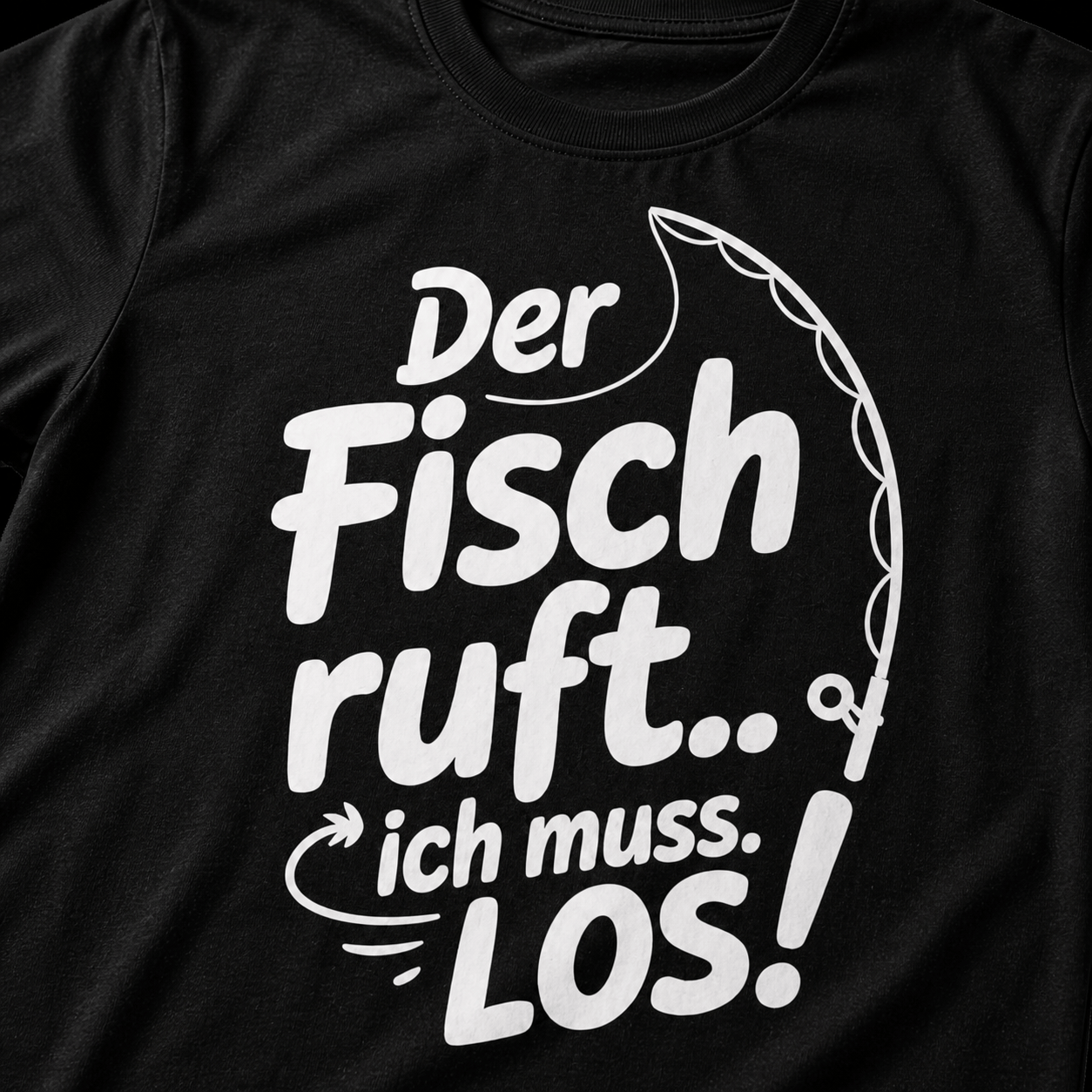 Der Fisch ruft ich muss los T-Shirt -T-ShirtBull