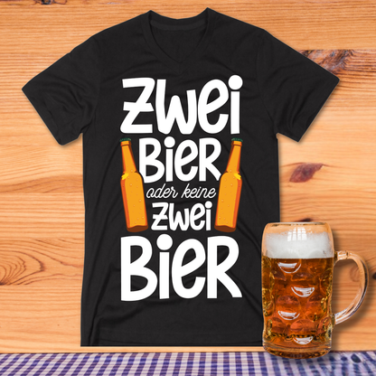 Zwei Bier Bier T-Shirt - T-ShirtBull