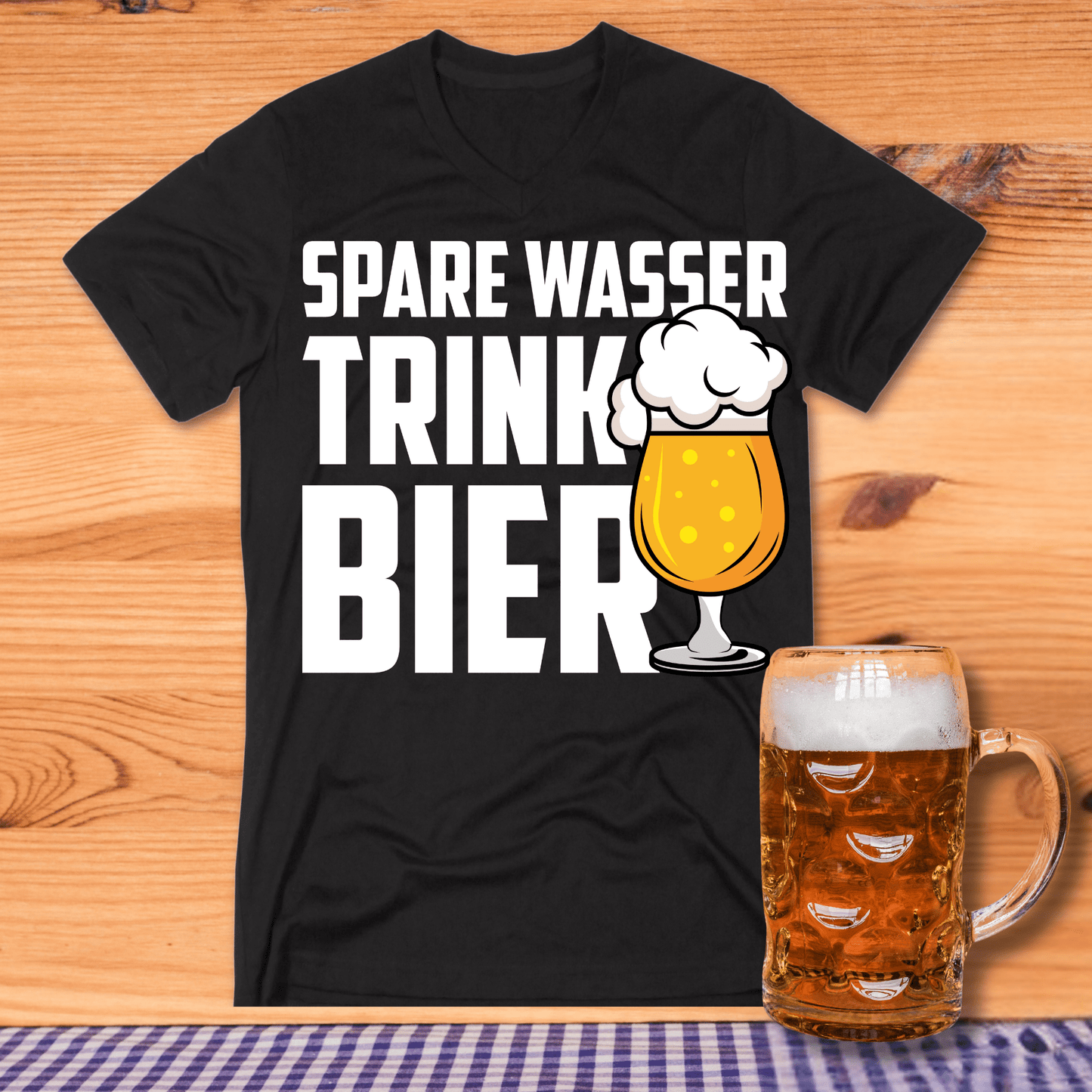 Spare Wasser Bier T-Shirt - T-ShirtBull