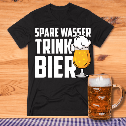 Spare Wasser Bier T-Shirt - T-ShirtBull