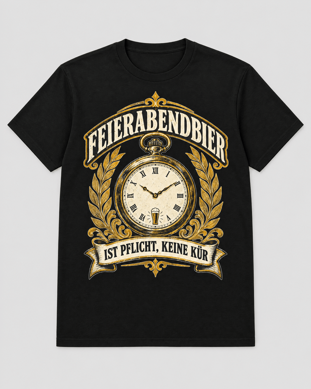 Feierabendbier Pflicht Bier T-Shirt -T-ShirtBull
