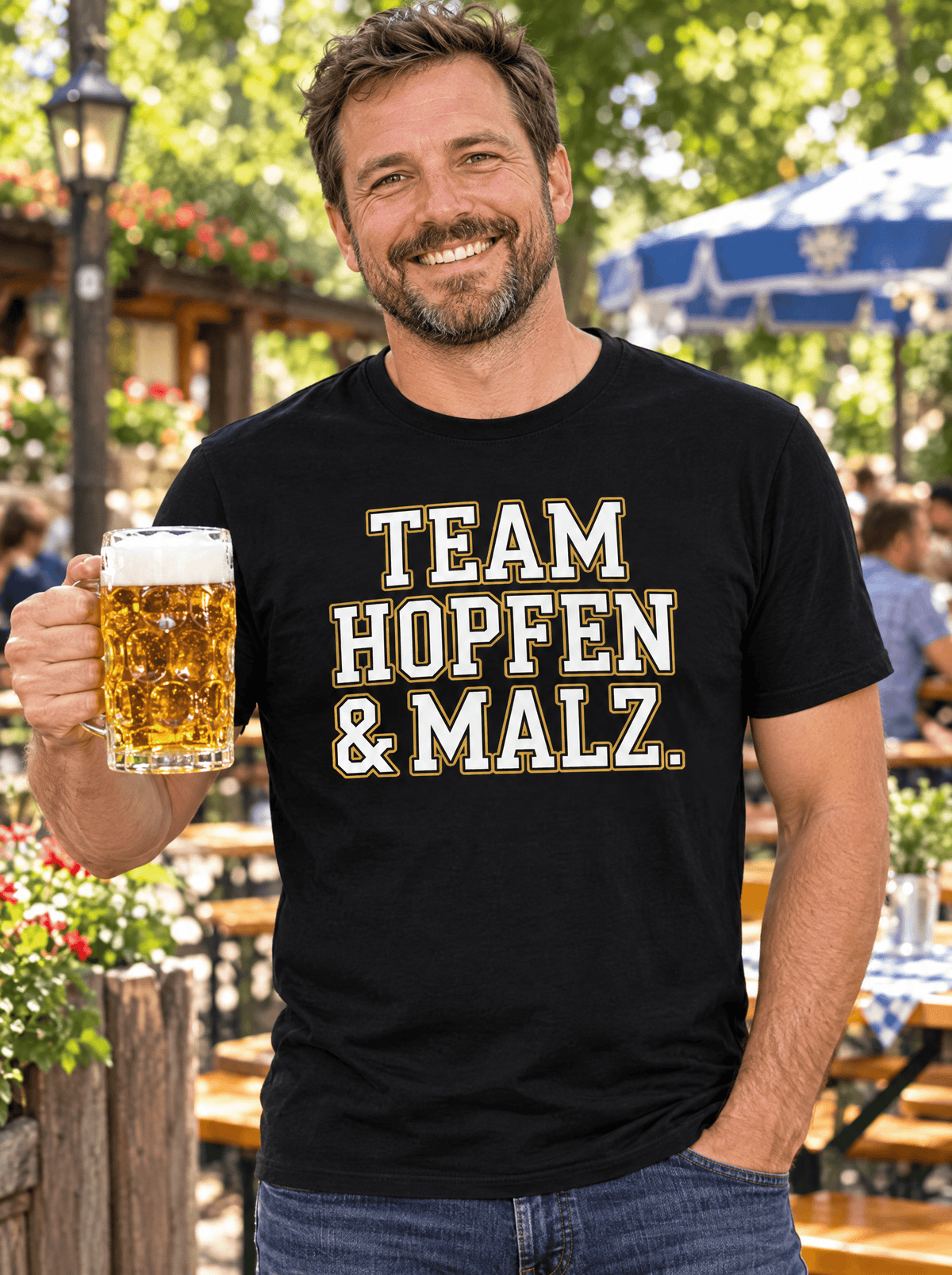Hopfen & Malz Bier T-Shirt -T-ShirtBull