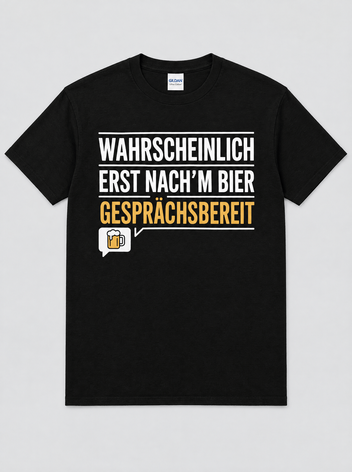 Gesprächsbereit Bier T-Shirt -T-ShirtBull