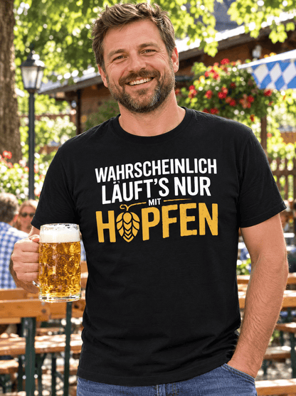 Mit Hopfen T-Shirt -T-ShirtBull