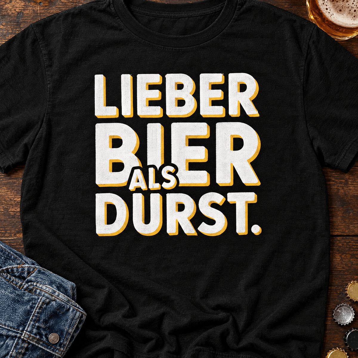 Lieber Bier Als Durst T-Shirt -T-ShirtBull