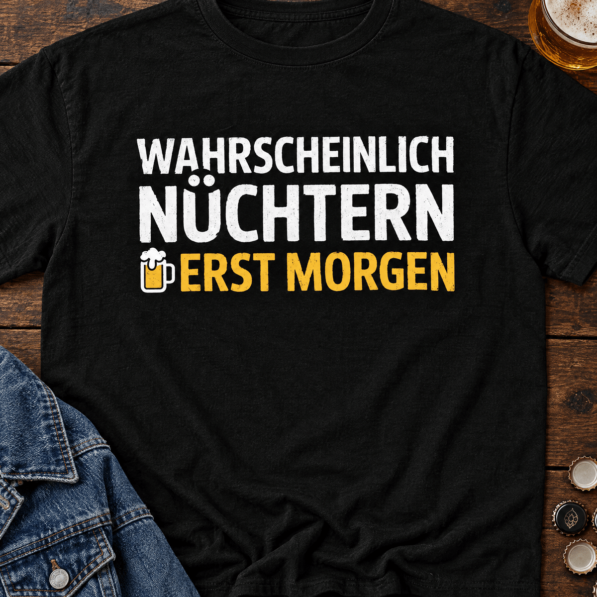 Nüchtern Bier T-Shirt -T-ShirtBull