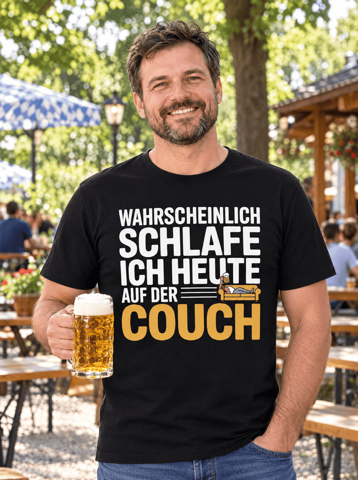 Couch Bier T-Shirt -T-ShirtBull